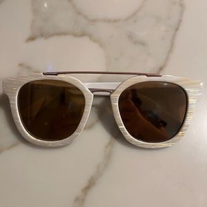 Free People White & Rose Gold Sunglasses